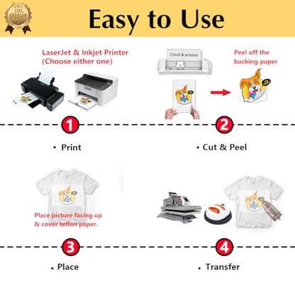 Heat Transfer Paper for Inkjet & LaserJet Printer