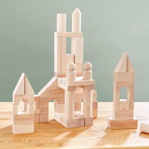 Wooden Building Blocks 60 Piece Set