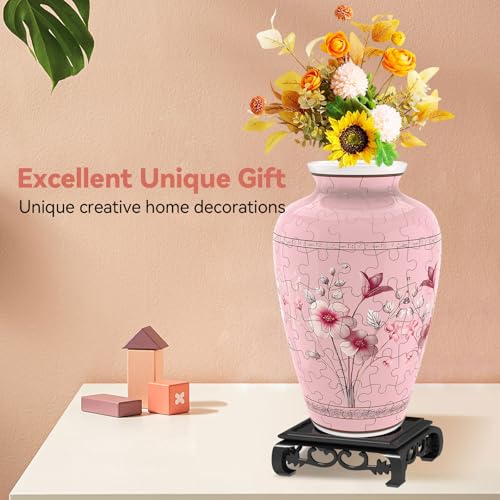 3D Puzzle Vase for Adults with 120 Plastic Pieces (120 Count)