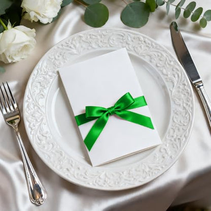 5 8 Inch 100 Yards Satin Ribbon Green