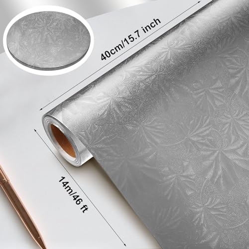 Embossed Floral Foil Wrapping Paper (59.8 Sq Ft)