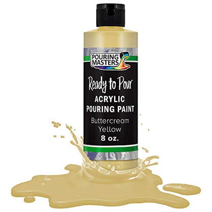 Pouring Masters Buttercream Yellow Ready to Pour Acrylic Pouring Paint (8 Fl Oz)