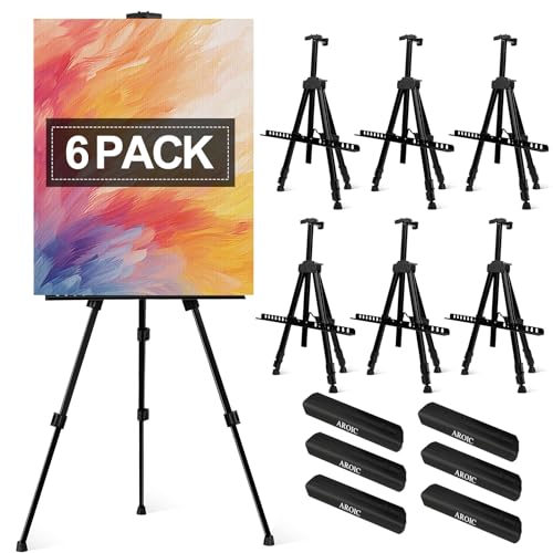 6 Pack Painting Display Easel Stand Portable Adjustable (6 Count)