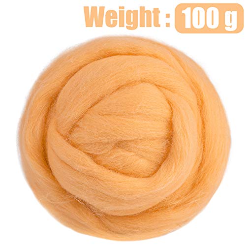 3.53oz Needle Felting Wool Roving Wool for Felting Wool Felting Supplies (3.53 Ounce)