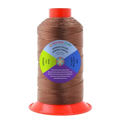 Size 346 210D T350 Brown Bonded Nylon Thread