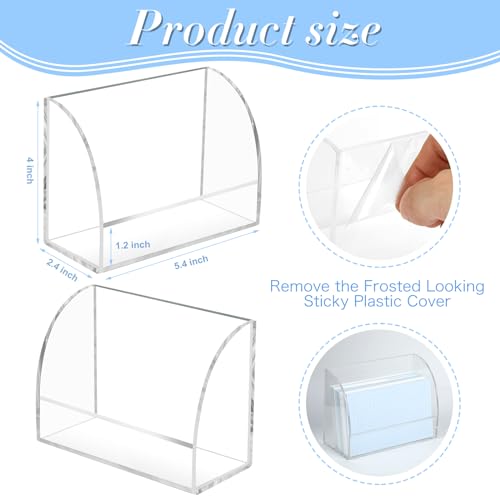 2 Pack 3x5 Index Card Holder Clear Acrylic Card Stand