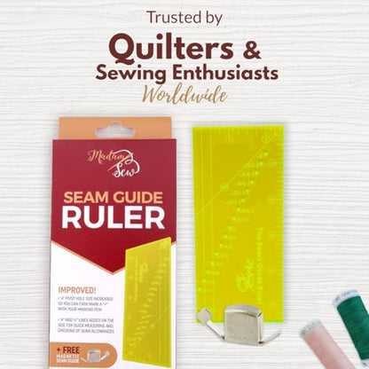 Seam Allowance Ruler & Magnetic Seam Guide for Sewing Machine
