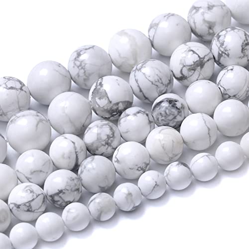 90pcs 4mm AAA Natural Stone Beads White Howlite Turquoises Round Loose Beads for Jewelry Making DIY Bracelet