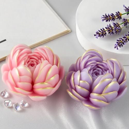 Heart Rose Cylinder Candle & Resin Mold