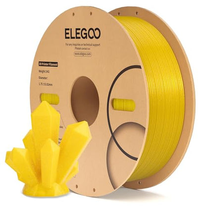 PLA 3D Printer Filament 1.75mm Sparkle Gold Yellow 1KG (35.274 Ounce)