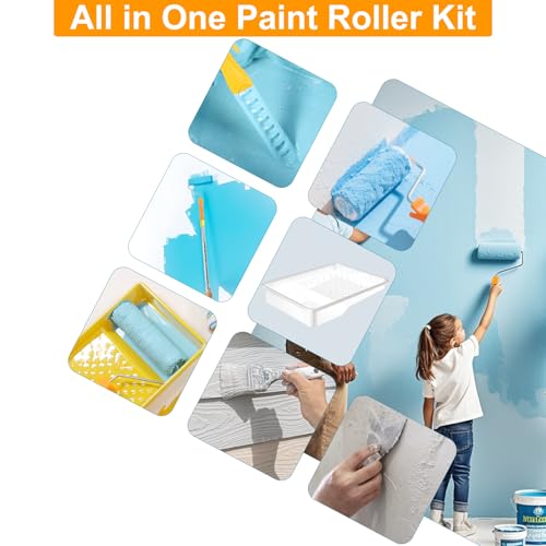 Paint Roller Kit with Extension Pole