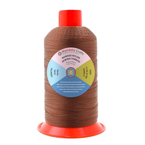 Size 138 420D T135 Brown Bonded Nylon Thread
