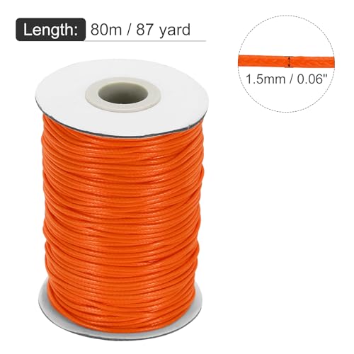 Waxed Cord 1.5mm Waxed Thread 87 Yard Wax String Leather Cord for Bracelet Making