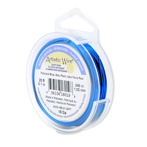 18 Gauge Silver Plated Tarnish Resistant Colored Copper Craft Wire