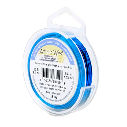 18 Gauge Silver Plated Tarnish Resistant Colored Copper Craft Wire
