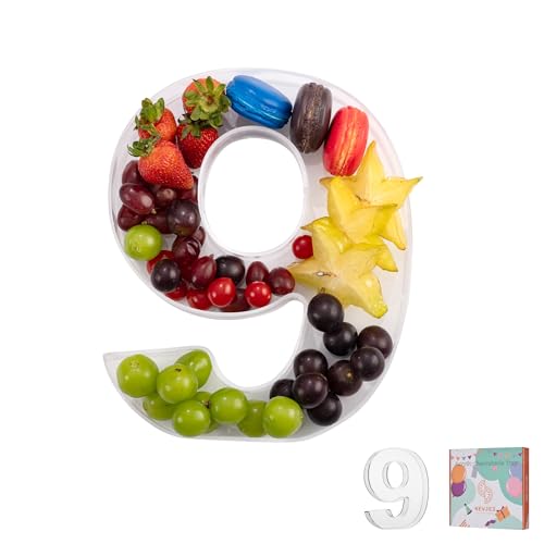 11" Clear Acrylic Letter & Number Charcuterie Tray