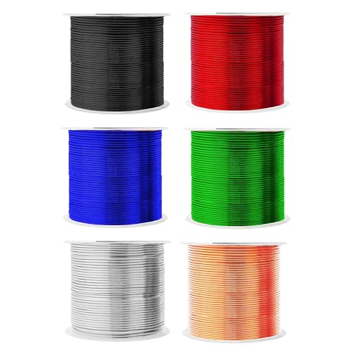 18 GA Black Red Green Assorted Anodized Aluminum Craft Wire (6 Count)