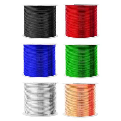 18 GA Black Red Green Assorted Anodized Aluminum Craft Wire (6 Count)