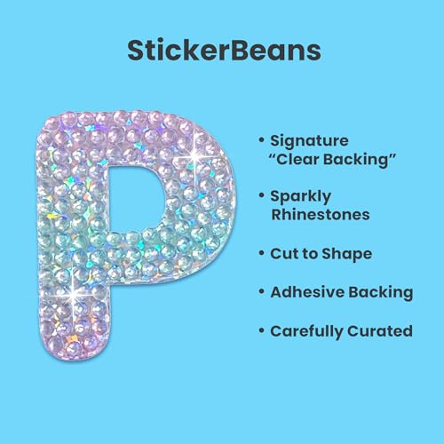 Sparkly Rhinestone Alphabet Letter Sticker P