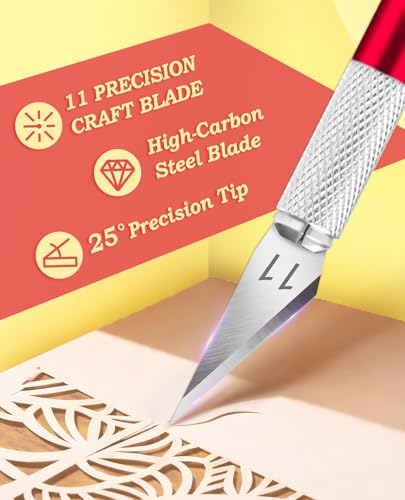 Hobby Knife Set with 10 Extra #11 Blades (11 Count)
