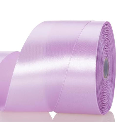 2 Inch Lilac Solid Satin Ribbon for Gift Wrapping