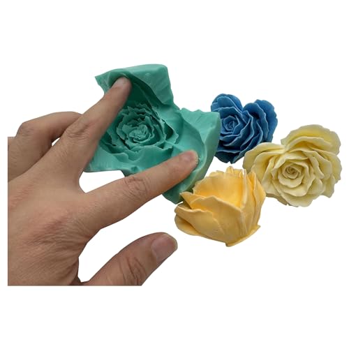Heart Shape Blossoming Flower 3D Mold