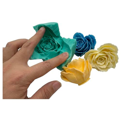 Heart Shape Blossoming Flower 3D Mold