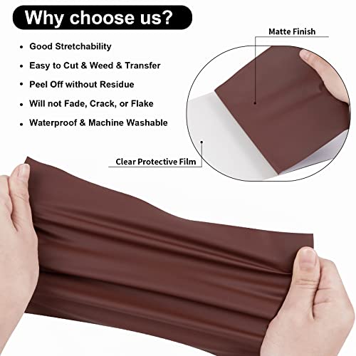 Brown Heat Transfer Vinyl Roll 12" x12ft Matte HTV Vinyl