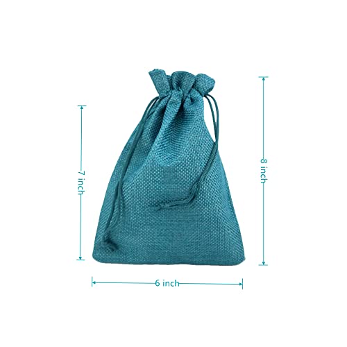 Pack of 25 Burlap Gift Bags with Drawstring Linen Jewelry Pouches Wedding Hessian Jute Bags for Birthday and Treat Pouches Party Wedding Favors Gift