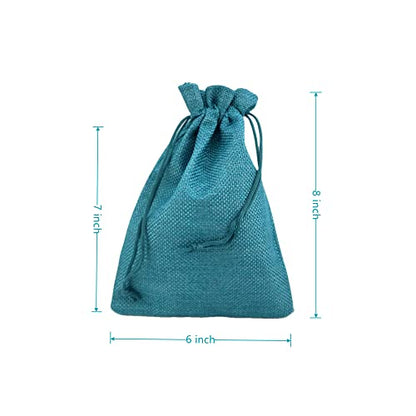 Pack of 25 Burlap Gift Bags with Drawstring Linen Jewelry Pouches Wedding Hessian Jute Bags for Birthday and Treat Pouches Party Wedding Favors Gift
