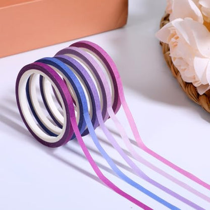 20 Rolls Rainbow Washi Tape Slim (20 Count)