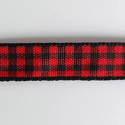Red and Black Gingham Plaid Checked Ribbon 25 Yards Each Roll 100% Polyester (75 Foot)