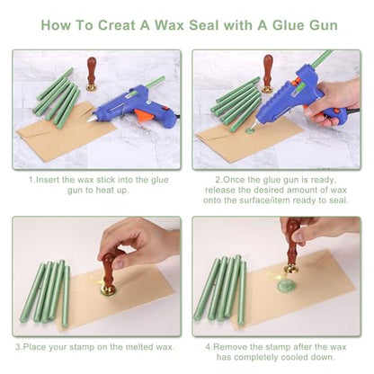 15Pcs Glue Gun Sealing Wax Sticks for Wax Seal Stamp (15 Count)