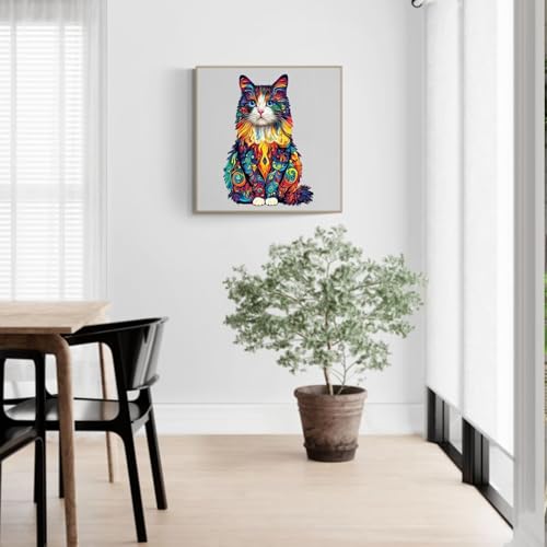 Colorful Ragdoll Cat Wooden Puzzles 135 Pieces