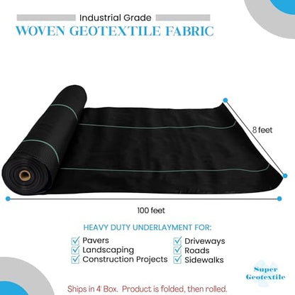 Woven Geotextile Fabric for Driveway and Road Stabilization