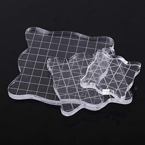 1PC Acrylic Stamp Blocks with Grid Lines
