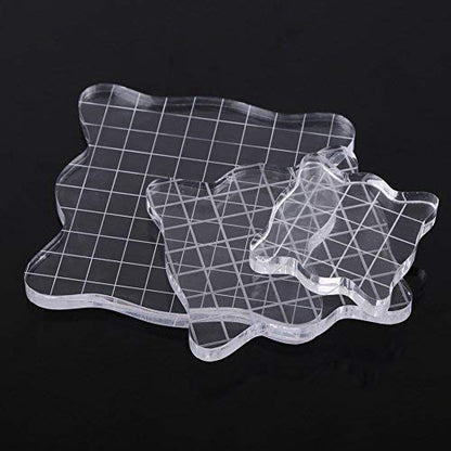 1PC Acrylic Stamp Blocks with Grid Lines