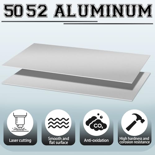 1 Pack 5052 Aluminum Sheet Metal 12" x 18" Aluminum Plate 1