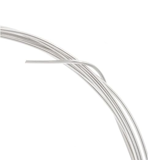 Adabele 5 Feet Authentic Sterling Silver Jewelry Wire Dead Soft Round Beading Wire (0.7mm/21 Gauge) Hypoallergenic Nickel Free for DIY Craft Jewelry Making SS281-0.7
