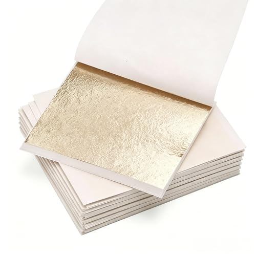 Gold Leaf Sheets for Art 300Pcs Antique Gold Foil