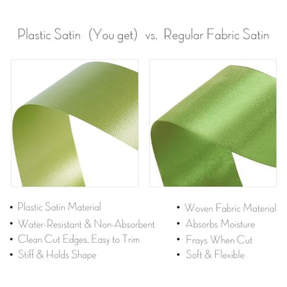 2.5 Inch Sage Green Polypropylene Ribbon