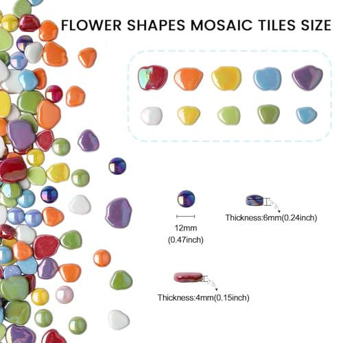 Flower Mosaic Tiles for Crafts Bulk