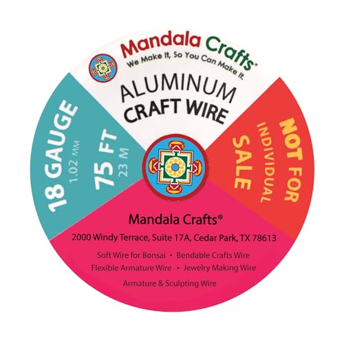 18 GA Blue Pink Brown Assorted Anodized Aluminum Craft Wire (450 Foot)