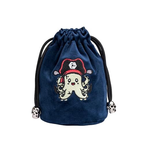 Large DND Dice Bag Blue Dice Storage Bag for D&D Role Playing Games (2.11 Ounce)