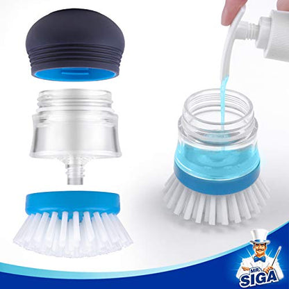 Soap Dispensing Palm Brush Storage Set