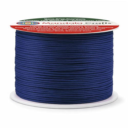 1mm Navy Blue Cotton Waxed Cord for Jewelry Making (327 Foot )