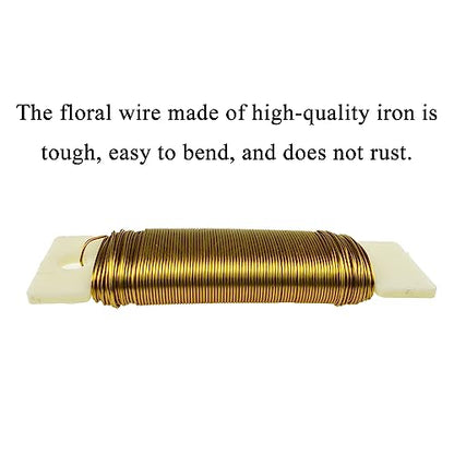 22Gauge Dark Gold Metal Floral Wire