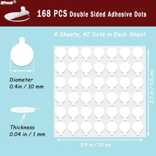 Sticky Tack Double Sided Adhesive Dots Easy to Peel (168 Count)
