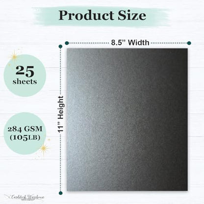 Cardstock Warehouse Stardream Anthracite Grey Cardstock Paper (25 Count)