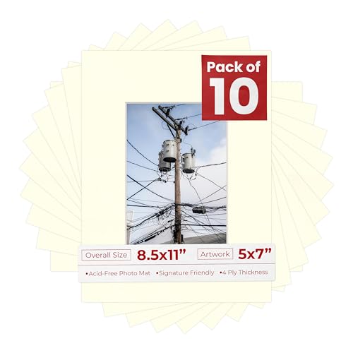 5x7 Mat for 8.5x11 Frame (10 Count)